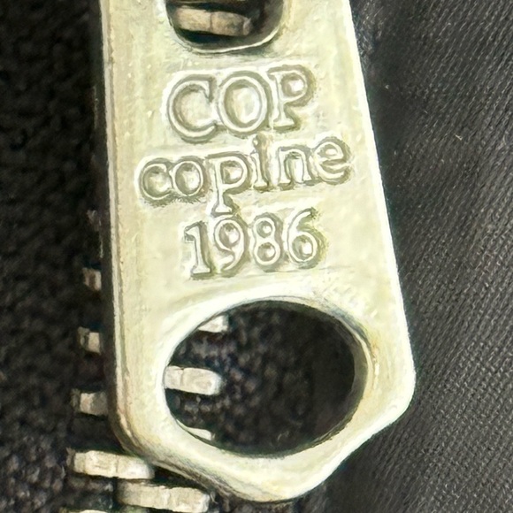 COP. COPINE Long Black Coat Asymmetrical Zipper Sz 40‎ M L Turbo Doudoune Down - Picture 10 of 11